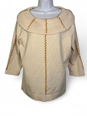 Nygard Collection Silk Blend Cowl Neck Knit Top